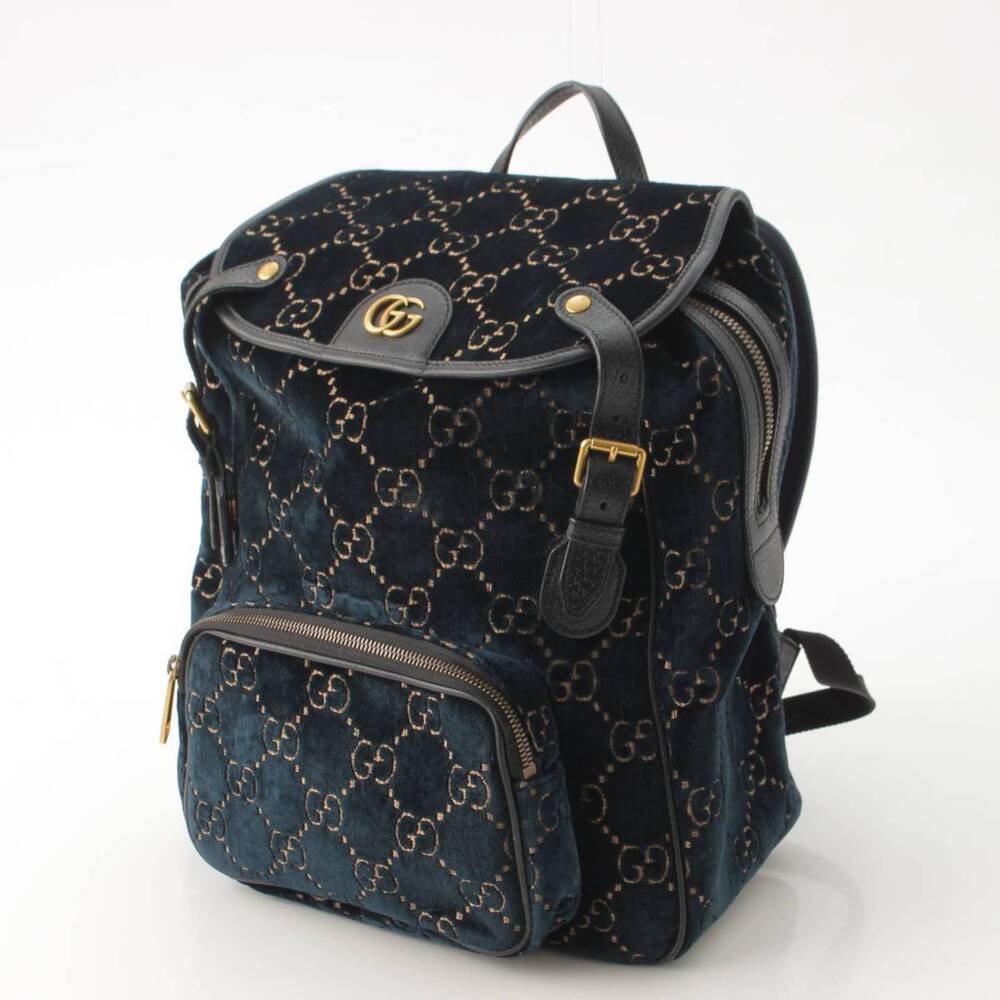 Gucci Backpack GG Velvet Blue
